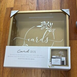 Gold Card Box with Floral Design
